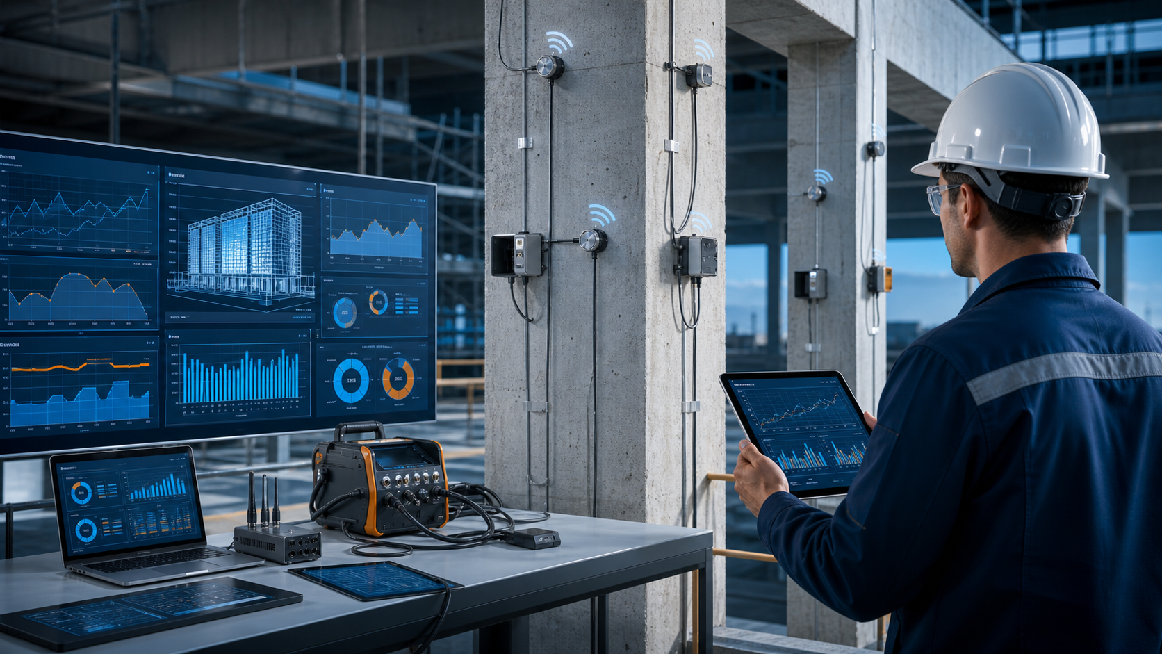 Structural health monitoring dashboard and sensors for safer building maintenance